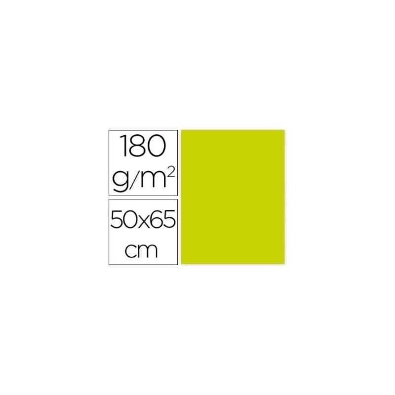 CARTULINA LIDERPAPEL 50x65 180GR PISTACHO 25UDS