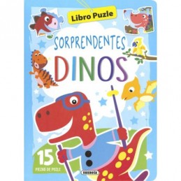 SORPRENDENTES DINOS 15 PIEZAS DE PUZZLE
