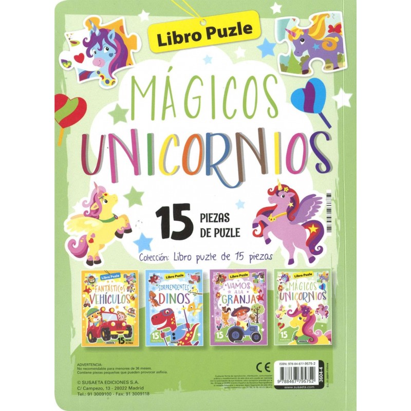 MAGICOS UNICORNIOS LIBRO PUZZLE
