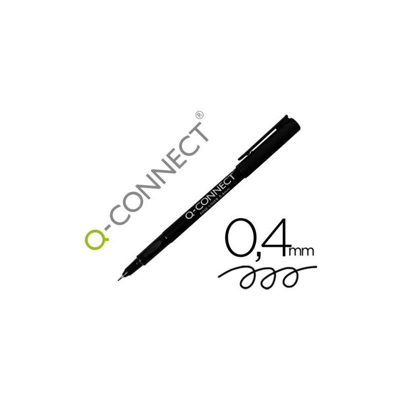 ROTULADOR Q-CONNECT PUNT FINA NEGRO 0.4 MM