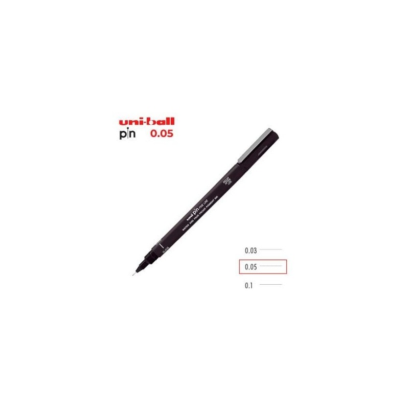 ROTULADOR CALIBRADO UNIBALL PIN 005 NEGRO
