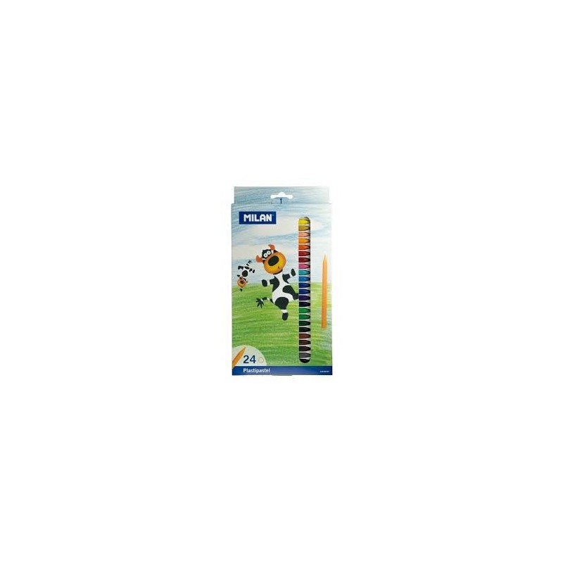 ESTUCHE DE CERAS 24 COLORES PLASTIPASTEL MILAN