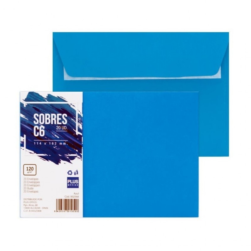 SOBRE PLUS 114x162 AZUL 114x162mm