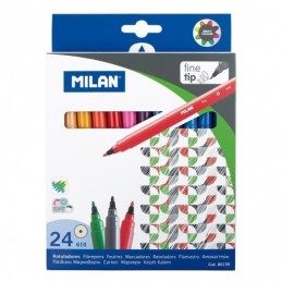 ESTUCHE 24 ROTULADORES PUNTA FINA MILAN