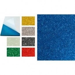 LAMINA GOMA EVA ADHESIVA 40x60 PURPURINA SURTIDA