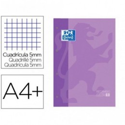 RECAMBIO COLOR A4 4/T 80H CUADRO 5MM OXFORD MALVA