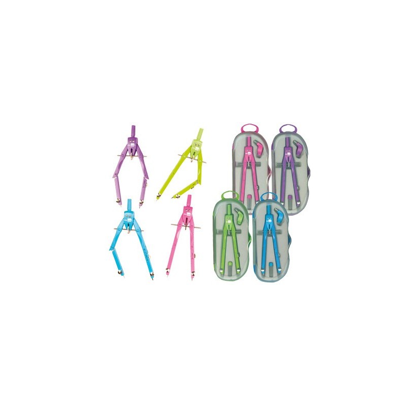 COMPAS LIDERPAPEL MICROMETRICO CON ADAPTADOR COLOR
