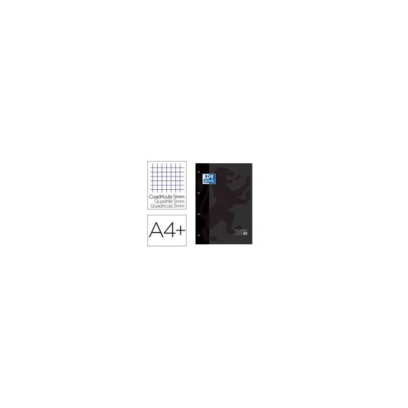 RECAMBIO COLOR A4 4/T 80H CUADRO 5MM OXFORD NEGRO