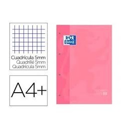 RECAMBIO COLOR A4 4/T 80H CUADRO 5MM OXFORD ROSA C