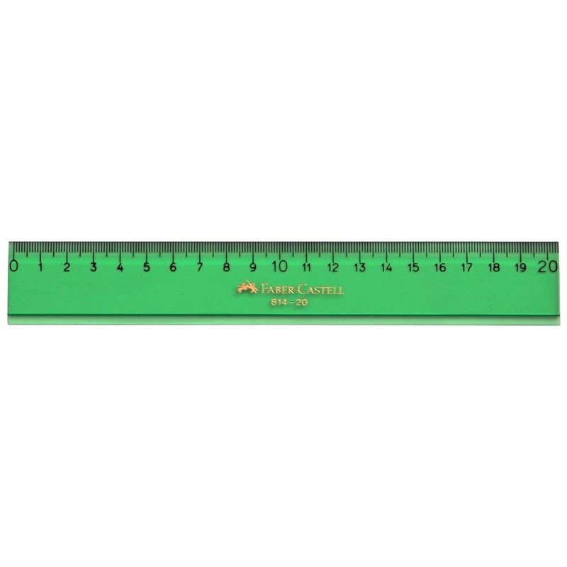 REGLA GRADUADA VERDE 20 CM FABER