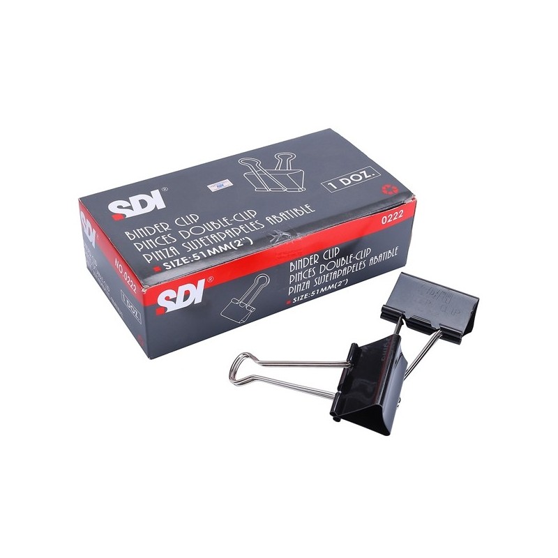 CAJA 12 PINZAS PALAS ABATIBLES 51mm