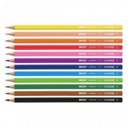 ESTUCHE CARTON 12 LAPICES COLORES HEXAGONAL 17.5CM