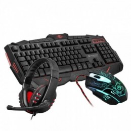 TECLADO METALICO STINGER 4 IN 1 RATON AURICULAR