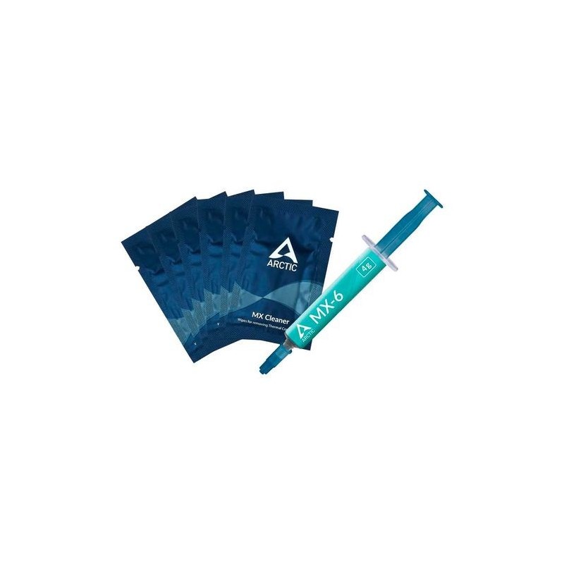 PASTA TERMICA ARCTIC MX-6 4GR INCLUYE 6 TOALLITAS
