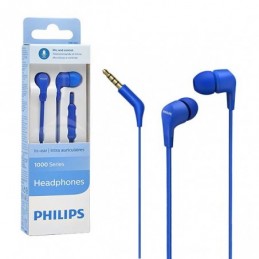AURICULAR PHILIPS CON MICROFONO TAE1105 AZULES