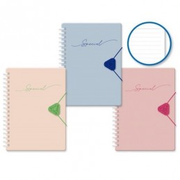 CUADERNO A5 TAPA PP PASTEL CIERRE GOMA