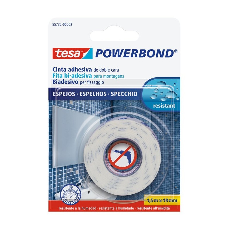 CINTA ADHESIVA TESA DOBLE CARA POWERBOND ESPEJOS 1
