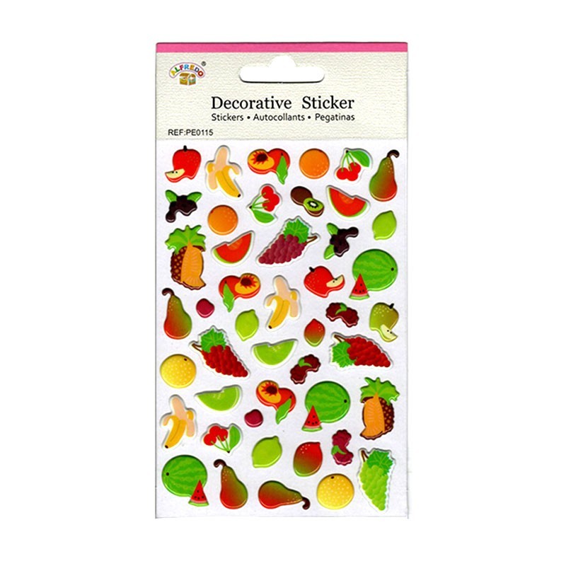 PEGATINAS 3D FRUTAS EXOTICAS