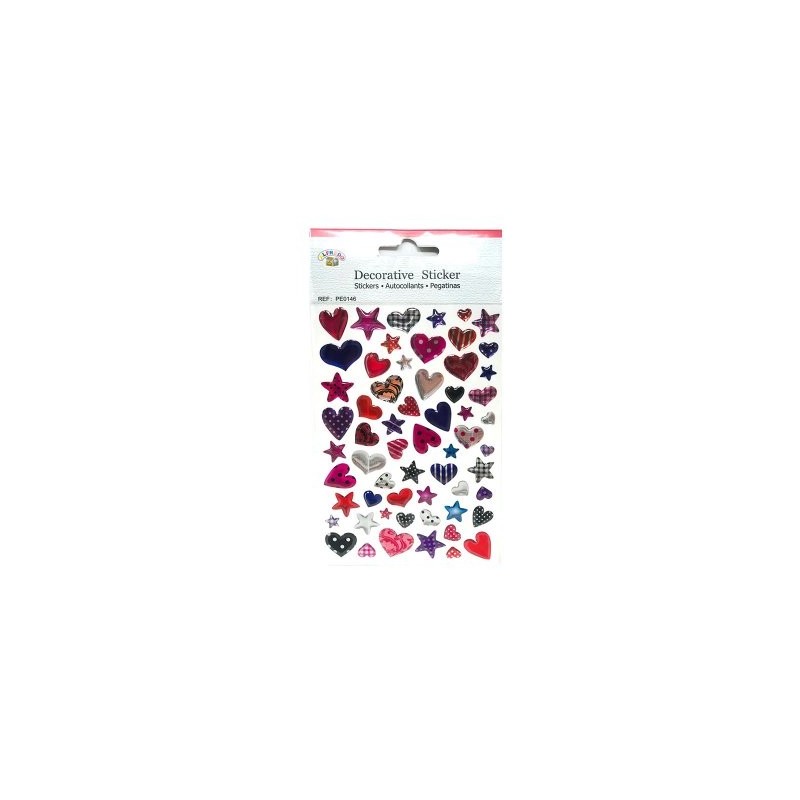 PEGATINAS 3D CORAZONES