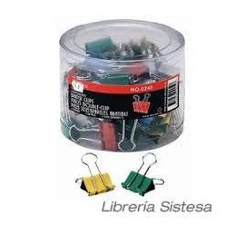 BOTE 24 PINZAS PALAS ABATIBLES COLORES 25MM