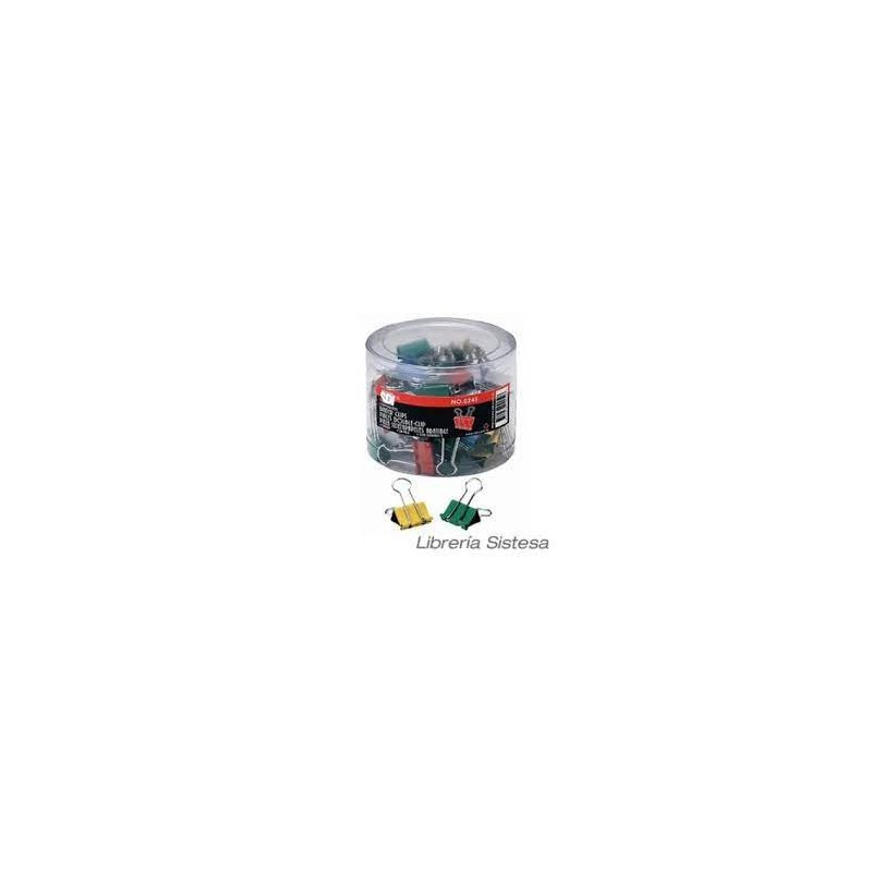 BOTE 24 PINZAS PALAS ABATIBLES COLORES 25MM