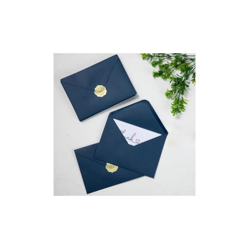 SOBRE PREMIUM AZUL OSCURO 15.5x13.5CM