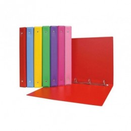 CARPETA A5 4 ANILLAS 25MM PVC ESCOLAR AZUL CLARO