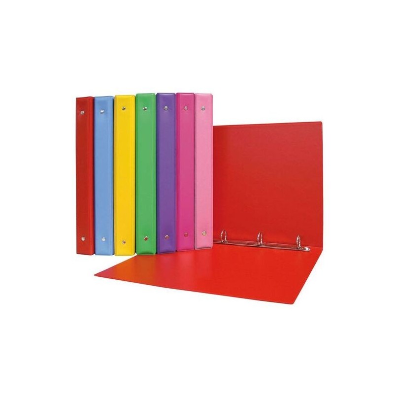 CARPETA A5 4 ANILLAS 25MM PVC ESCOLAR AZUL CLARO