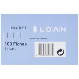 FICHA LISA 6.5x9.5 PAQUETE 100UDS