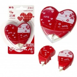CINTA CORRECTORA LOVE 10Mx5MM 2 IN 1