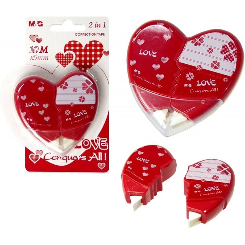 CINTA CORRECTORA LOVE 10Mx5MM 2 IN 1
