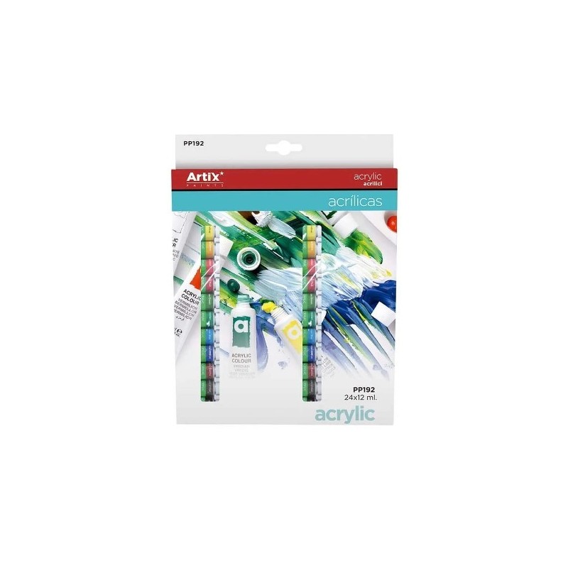 PINTURA ACRILICA 24 TUBOS X 12ML ARTIX