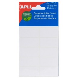 ETIQUETA BLANCA 19x40 APLI 2550