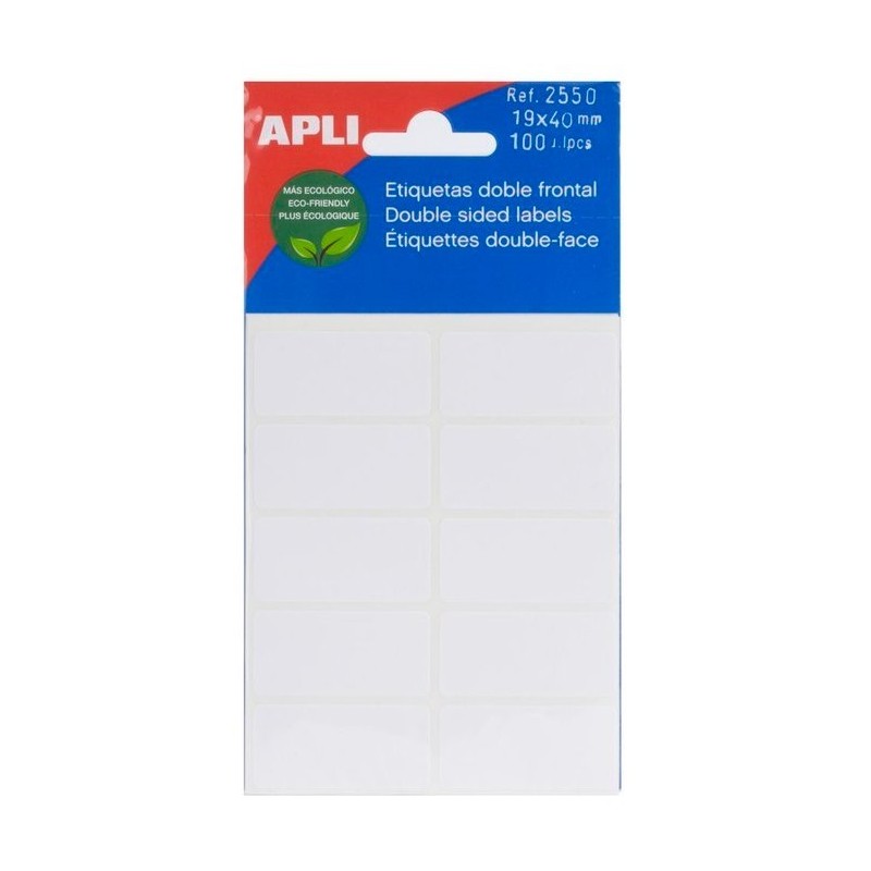 ETIQUETA BLANCA 19x40 APLI 2550