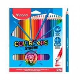 LAPICES COLOR PEPS STRONG x24 CARDBOARD