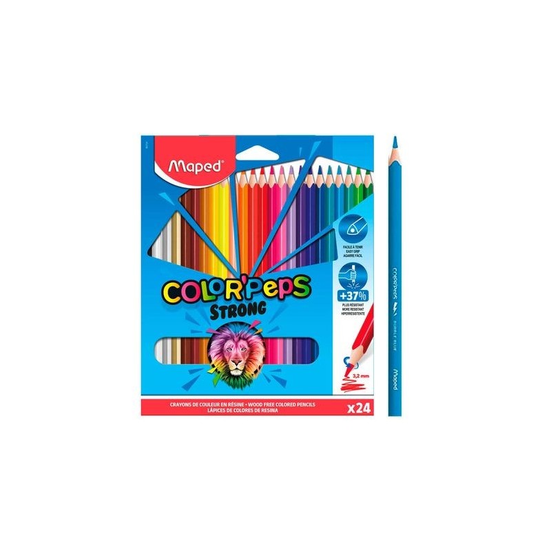 LAPICES COLOR PEPS STRONG x24 CARDBOARD