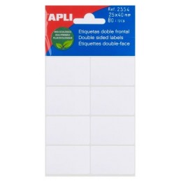 ETIQUETA BLANCA 25x40 APLI 2554
