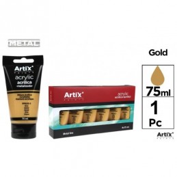 PINTURA ACRILICA TUBO 75ML ORO METALIZADO