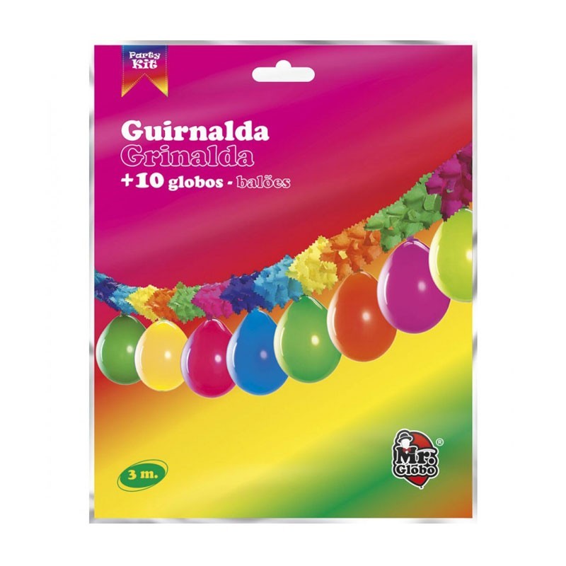 GIRNALDA DE FIESTA CON GLOBOS