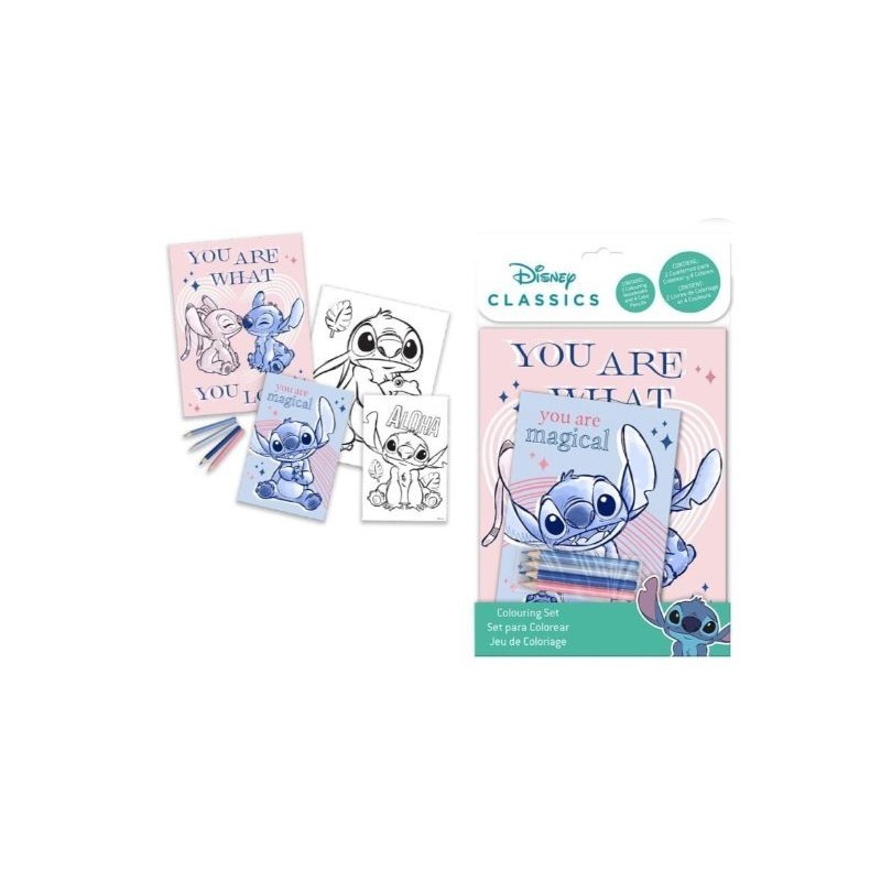 SET DE COLOREAR STITCH DISNEY
