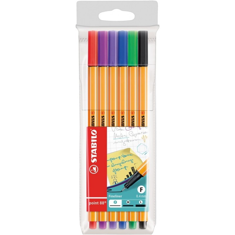 ROTULADOR STABILO POINT 88 6 UDS