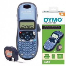 ROTULADORA DYMO LETRATAG LT100H AZUL + CINTA