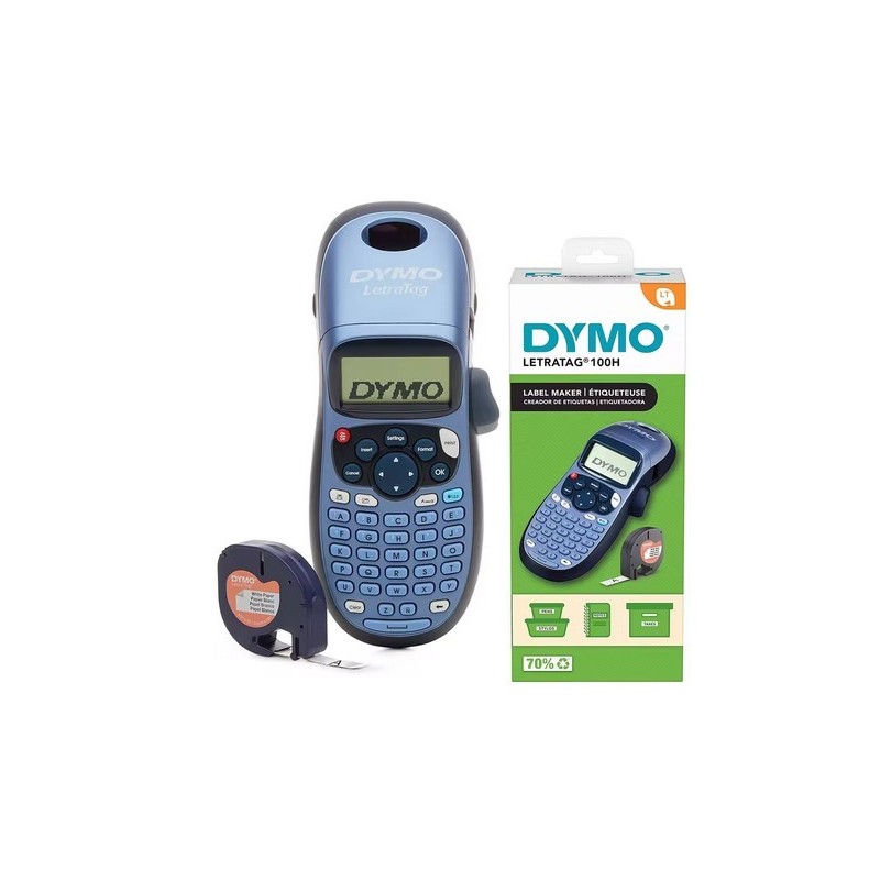 ROTULADORA DYMO LETRATAG LT100H AZUL + CINTA