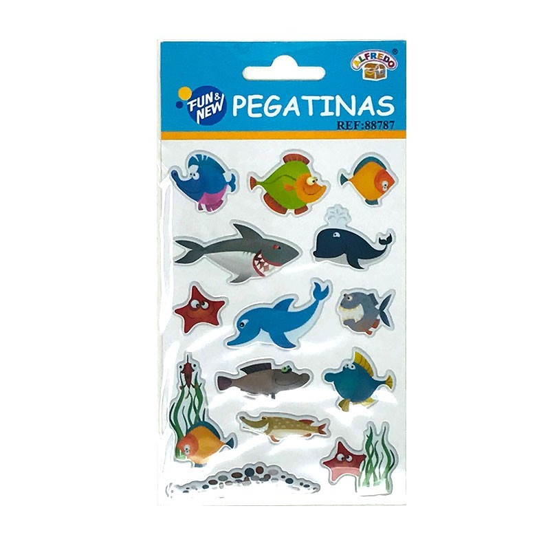 PEGATINAS 3D MUNDO MARINO