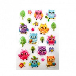 PEGATINAS 3D BUHOS