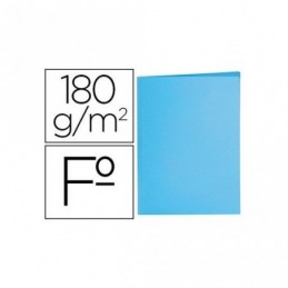 SUBCARPETA LIDERPAPEL FOLIO AZUL PASTEL 180GR M2