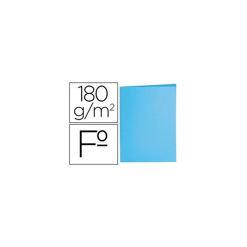 SUBCARPETA LIDERPAPEL FOLIO AZUL PASTEL 180GR M2