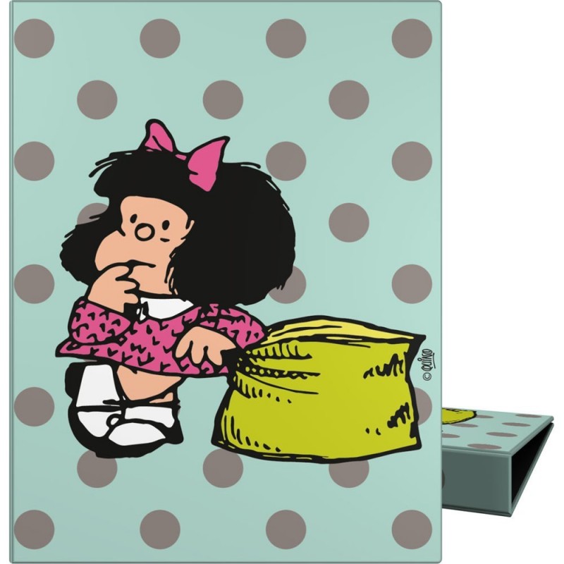 CARPETA A5 4 ANILLAS 20MM FORRADA MAFALDA 20 DOTS