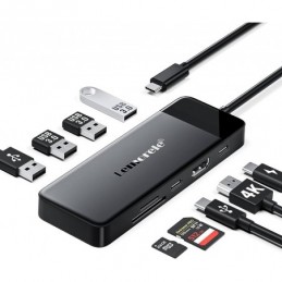 HUB USB C 4K 1 USB 3.0 3 USB 2.0 100W USB C