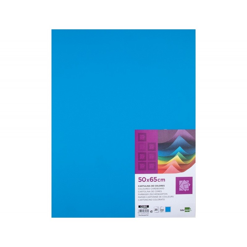 CARTULINA 50x65 P/25 CELESTE